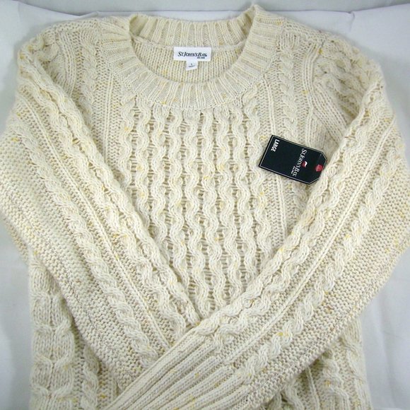 St. John's Bay Ivory (Winter Stone) Sweater - Picture 3 of 4
